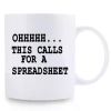 1pc, Grade 3A, 11 oz Funny Spreadsheet Coffee Mug, Ceramic Mug, Tea Cup, Summer and Winter Drinkware,
