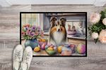 NEW Decorating Easter Sheltie Doormat Front Door Mat Indoor Outdoor Rugs for Entryway, Non Slip Washable Low Pile, 18H X 27W
