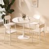 Modern Round Dining Table, ∅31.5'' Kitchen Dining Room Furniture, Coffee Table, Leisure Table, Living Room Table, White, Xmas Christmas Gift