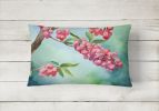 State Watercolor Flowers Throw Pillow Throw Pillow for Indoor Couch Bed Outdoor Patio Washable, Pennsylvania Mountain Laurels 1702,12Hx16W
