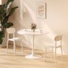 Modern Round Dining Table, ∅31.5'' Kitchen Dining Room Furniture, Coffee Table, Leisure Table, Living Room Table, White, Xmas Christmas Gift