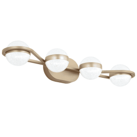 Modern Minimalist Gold Bathroom Vanity Light, 4 Bulb Acrylic Shade, Wall Mounted Decorative Lighting Fixtures For Bathroom Vanity Mirror Unavaila (Option: golden)