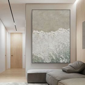 White ocean wave abstract oli painting,white textured abstract painting ocean beach painting sea painting ocean wave landscape painting (Style: 01, size: 70x100cm)