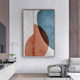 Large abstract oli painting on canvas Abstract wall art Modern minimalist painting Blue and red painting Entrance wall decor for Living room (Style: 01, size: 60x90cm)