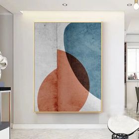 Large abstract oli painting on canvas Abstract wall art Modern minimalist painting Blue and red painting Entrance wall decor for Living room (Style: 01, size: 90x130cm)