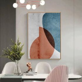 Large abstract oli painting on canvas Abstract wall art Modern minimalist painting Blue and red painting Entrance wall decor for Living room (Style: 01, size: 70x100cm)