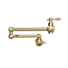 360-Degree Wall Mounted Pot Filler kitchen faucet with Dual Swivel in Matte Black