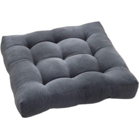 Adult Floor Pillow -21 x 21 inch Meditation Pillow Square Floor Pillow Floor Pillow, Extra Large Floor Pillow Seat Cushion Sitting on the Floor (Color: gray-)